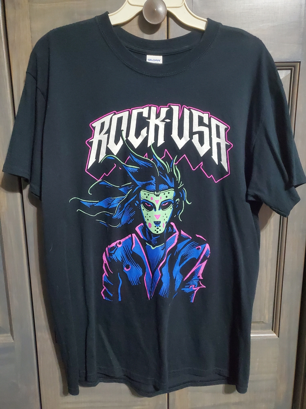 🆕️ NWOT 2018 Rock USA Black Short Sleeve Tee